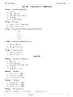 CHỦ ĐỀ 4 : PHÉP CỘNG VÀ PHÉP NHÂN