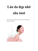 Làn da đẹp nhờ sữa tươi pps