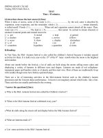 Đề KT, thi HK II môn anh văn 9