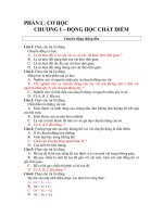 Trắc Nghiệm Vật Lý Lớp 10 ppt