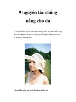 9 nguyên tắc chống nắng cho da ppt