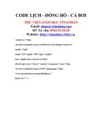 Code lịch có cá bơi