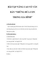 BÀI TẬP NÂNG CAO VỀ VĂN BẢN “NHỮNG ĐỨA CON TRONG GIA ĐÌNH” pps