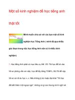 Một số kinh nghiệm để học tiếng anh thật tốt pptx