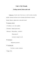 Unit 1: My Friends Getting started, listen and read ppt