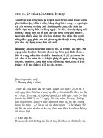 CHO CÁ ĂN MẦM LÚA NHIỀU ÍCH LỢI potx