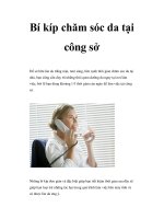 Bí kíp chăm sóc da tại công sở potx