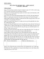 Đề Cương ôn tập học kỳ II năm 2009 - 2010 (Môn Lịch Sử 9)