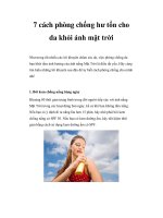 7 cách phòng chống hư tổn cho da khỏi ánh mặt trời ppt