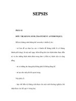 SEPSIS PHẦN II ĐIỀU TRỊ KHÁNG SINH ( potx