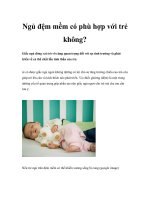 Ngủ đệm mềm có phù hợp với trẻ không? pps