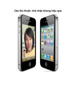 Các thủ thuật: nhỏ nhặt nhưng hiệu quả ppsx