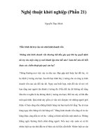 Nghệ thuật khởi nghiệp (Phần 21) potx