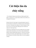 Cải thiện làn da cháy nắng pot