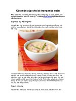 Các món súp cho bé trong mùa xuân pdf