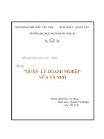 Quản lý doanh nghiệp vừa và nhỏ