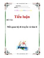 Tiểu luận:Mối quan hệ di truyền và tâm lí docx