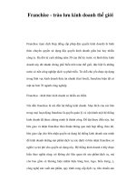 Franchise - trào lưu kinh doanh thế giới pot