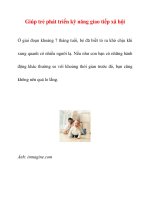 Giúp trẻ phát triển kỹ năng giao tiếp xã hội pptx