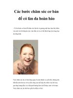 Các bước chăm sóc cơ bản để có làn da hoàn hảo pps