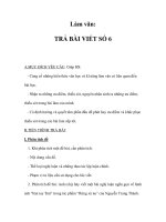 Làm văn: TRẢ BÀI VIẾT SỐ 6 - Văn học 12 pps