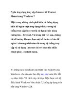 Ngăn ứng dụng truy cập Internet từ Context Menu trong Windows 7 potx