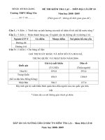 Đề thi lại Địa lí 10CB