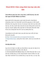 Word 2010: Chèn công thức hóa học vào văn bản pdf