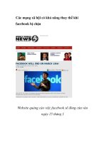 Các mạng xã hội có khả năng thay thế khi facebook bị chặn doc