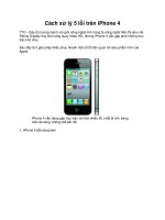 Cách xử lý 5 lỗi trên iPhone 4 pptx