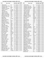 Danh sách học sinh khối 12 năm học 2010 - 2011