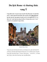 Du lịch Rome và thưởng thức vang Ý pdf