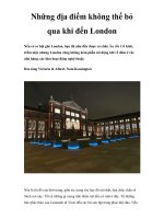 Những địa điểm không thể bỏ qua khi đến London pptx