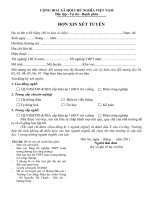 Đơn xin xét tuyển vào trường Cao đẳng điện lực miền trung ppsx