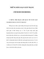 NHỮNG RỐI LOẠN GIÁP TRẠNG (THYROID DISORDERS) pptx