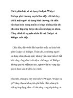 Cách phân biệt và sử dụng Gadget, Widget pdf