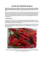 Lợi ích cho sức khỏe từ gia vị pps