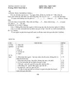 Đề KT, Thi HK II môn sinh 6