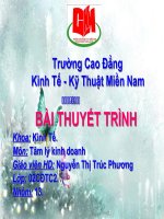 Bài thuyết trình: Tâm lý kinh doanh docx