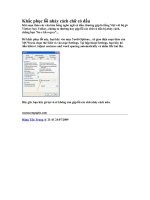 Khắc phục lỗi nhảy cách chữ có đấu