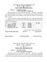 Giấy xin thanh toán phụ cấp GDQP