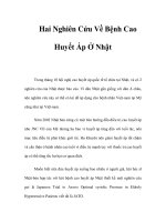 Hai Nghiên Cứu Về Bệnh Cao Huyết Áp Ở Nhật pdf