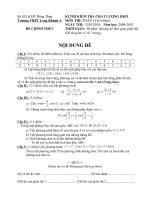 Đề thi môn Toán 10 CB HKII 2009-2010
