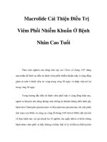 Macrolide Cải Thiện Điều Trị Viêm Phổi Nhiễm Khuẩn Ở Bệnh Nhân Cao Tuổi ppsx