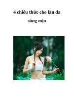 4 chiêu thức cho làn da sáng mịn pdf