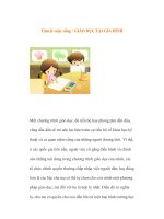 Tâm lý cuộc sống : GIÁO DỤC TẠI GIA ĐÌNH Một chương trình giáo dục, dù tiến doc