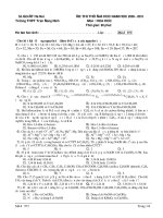 Đề thi thử đại học môn hóa học trường THPT Trần Đăng Ninh pdf