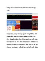 Dùng ADSL để tải chương trình tivi ưa thích ngày xuân doc