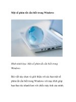 Một số phím tắt cần biết trong Windows pptx