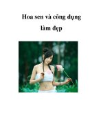 Hoa sen và công dụng làm đẹp pot